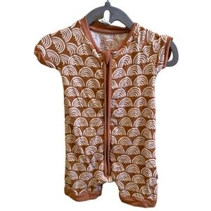 Little Sleepies Play Shorty Zippy One-Piece Pajama Bamboo Romper 3-6 Months